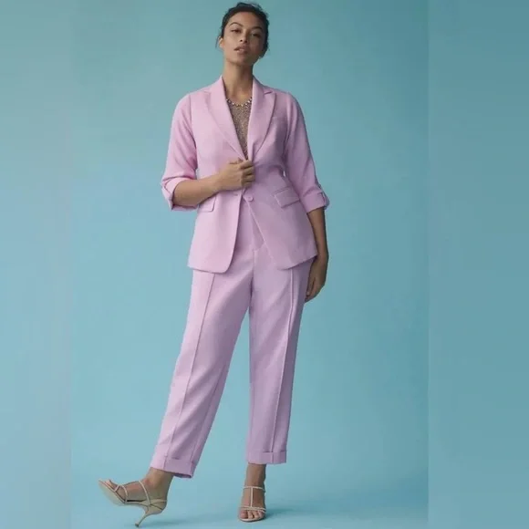 NWT Anthropologie Maeve Lilac Pants - Picture 2 of 12